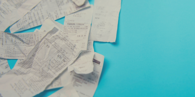 pile of receipts accountancy advice
