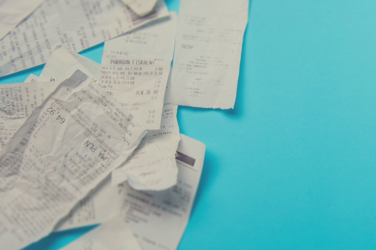 pile of receipts accountancy advice
