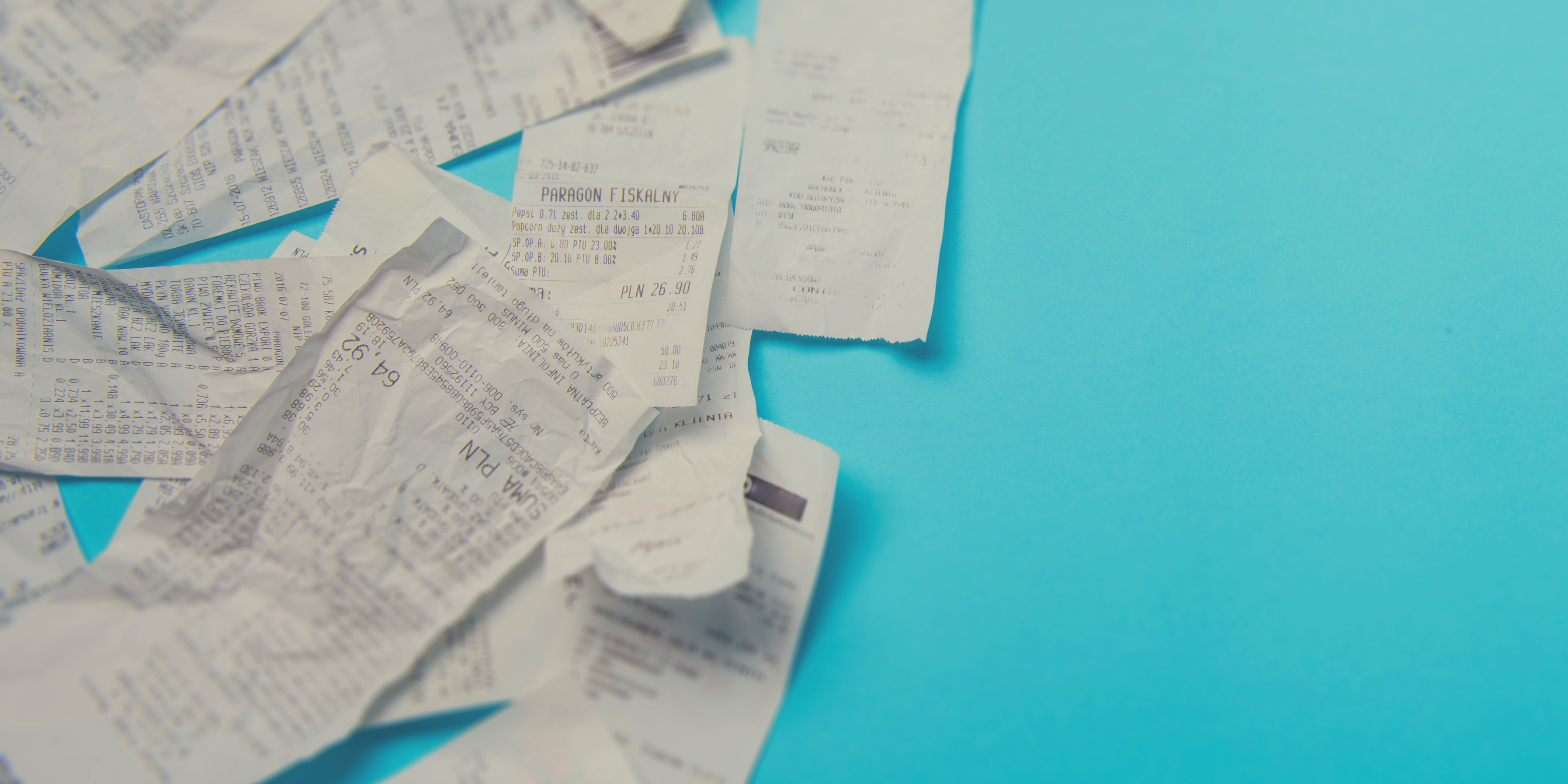 pile of receipts accountancy advice